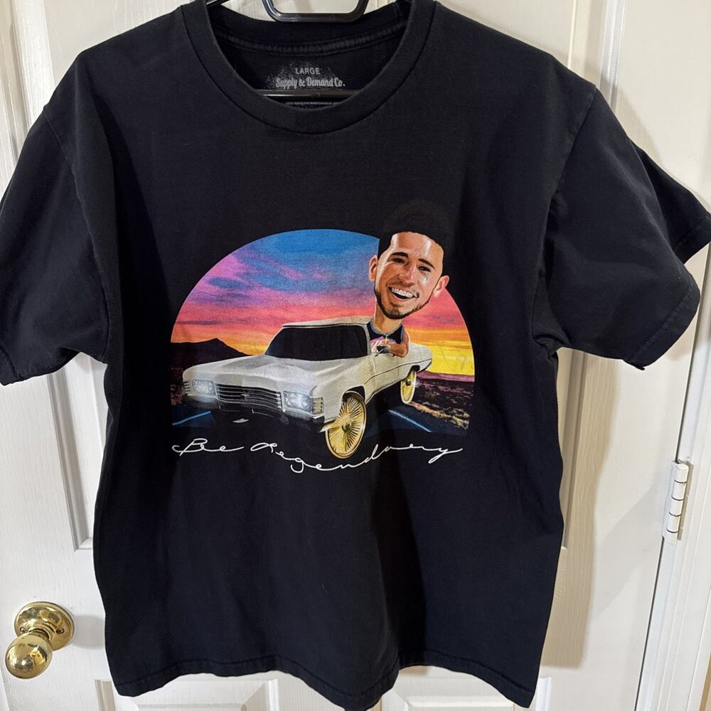 Devin Booker “Be Legendary” Mens Sz Large T-shirt Supply & Demand 21in X 27in